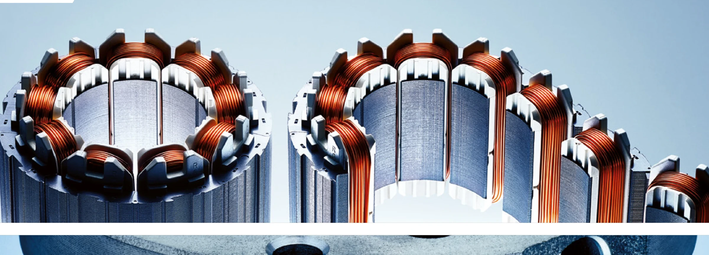 Detailansicht der Kupferwicklungen des Poki-Poki Motors im Kompressor des Diamond Wandgeräts