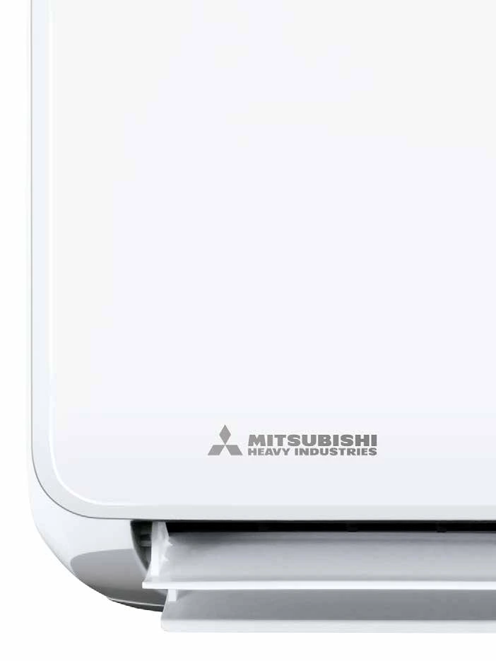 Produktfoto des neuen SRK ZT Design-Wandgeräts von Mitsubishi Heavy Industries in Hochglanz-Weiß